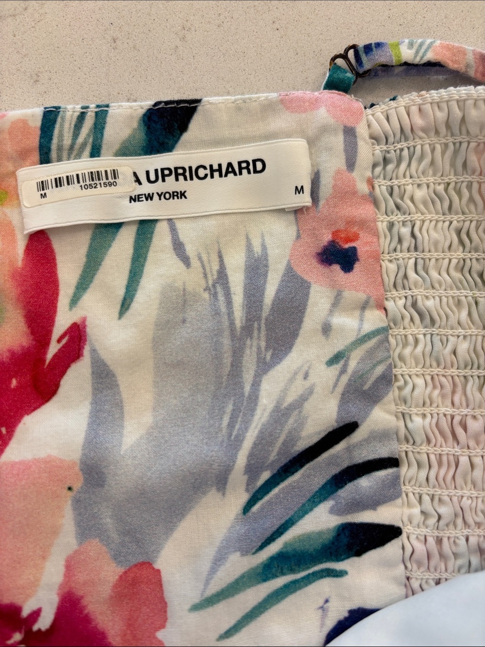 Amanda Uprichard Rosalia Sundress Tiered Ruffles Slit Medium Naples Floral $260 - Picture 9 of 9